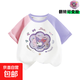 2025新品亮片T恤新款夏裝女孩短袖庫洛米變色美樂(lè )蒂變圖衣服童裝 粉紫肩86 120 cm