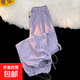 女童工裝褲夏季2025新款兒童韓版休閑運動(dòng)褲小女孩洋氣百搭束腳褲 BBE-D129【紫色】 130