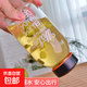 韓版可愛(ài)學(xué)生玻璃水杯大容量過(guò)濾泡茶水杯子隔熱防漏water印花 黑色 400ml 1只