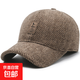 冬季休閑中標(biāo)棒球帽中老年秋冬帽子保暖護(hù)耳棉帽子戶外運(yùn)動(dòng)鴨舌帽 棕色 可調(diào)節(jié)