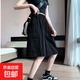 【純棉】女裝褲夏2025新款時(shí)尚松緊腰顯瘦寬松大碼休閑五分短褲 黑色【純棉優(yōu)質(zhì)面料】 L 【建議100-115斤】