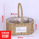 草編花籃藤編綠植花盆編織插花雞蛋柳編壁掛手提水果插花禮品籃子 草編大橢圓直提籃