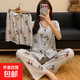 冰絲睡衣三件套女夏天2025新款休閑寬松可愛(ài)甜美米奇莫代爾家居服 50402米奇三件套 XL