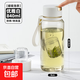 水杯磁彈泡茶杯茶水分離男大號運(yùn)動水壺耐高溫磁吸大容量塑料杯 【磁吸控茶】840ml珍珠白