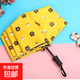 雨傘折疊黑膠三折燙金羽毛傘遮陽(yáng)傘晴雨兩用防曬傘太陽(yáng)傘 小熊黃色8骨黑膠款