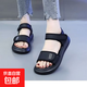 踩屎感孕婦防滑涼鞋女款2025夏季新款外穿運(yùn)動(dòng)休閑羅馬沙灘涼鞋 黑色 37