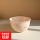 粉藍蝴蝶結陶瓷碗家用吃飯碗ins高顏值釉下彩餐具甜品碗湯碗面碗 蝴蝶結4.5英寸碗1個(gè)