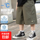 男童速干短褲2025夏季新款休閑時尚潮流多口袋帥氣休閑工裝短褲潮 軍綠色 160