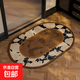 法式中古風(fēng)浴室柜浴室門(mén)口強吸水地墊硅藻衛生間腳墊廁所高級感 GZN-雙拼荷葉花 40cm×60cm【瞬間吸水】