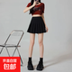 黑色百褶短裙女夏季2025新款高腰顯瘦防走光jk半身裙子 黑色 S 89-98斤選