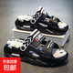 涼鞋男夏季外穿防滑踩屎感厚底增高戶外開車兩用運(yùn)動(dòng)大碼沙灘拖鞋 黑色 41