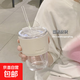 杯子玻璃杯家用加厚防燙咖啡杯學生辦公室喝水杯 竹節(jié)杯 白色 320ml1只 優(yōu)質玻璃
