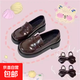 京澤高校春季原創(chuàng)jk制服鞋高跟小皮鞋中跟淺口秋季方頭粗跟不累腳 棕色-帶蝴蝶結(jié) 35