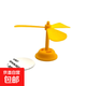 竹蜻蜓帽子吸盤(pán)摩托車(chē)機車(chē)玩具裝飾風(fēng)車(chē)電動(dòng)車(chē)頭盔小風(fēng)扇犄角旋轉 黃色