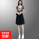 【冰絲速干】女裝高腰速干女褲2025夏季薄款大碼休閑五分褲 黑色【有口袋】 XL 【建議115-130斤】