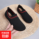 【牛筋防滑軟底】中老年一腳蹬媽媽鞋平底透氣老北京布鞋百搭單鞋 黑色（牛筋底） 37