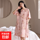 100%純棉睡裙女款夏季短袖女大童初中生女孩2025新款高中生睡衣 6363純棉睡裙女 2XL 140斤-160斤