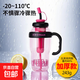 高顏值巨無(wú)霸水杯女生便攜式手提防燙設(shè)計(jì)帶吸管茶漏花茶塑料水杯 洋紅色 1.3L
