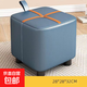 RNGIG小凳子家用換鞋凳現代簡(jiǎn)約客廳矮凳門(mén)口創(chuàng  )意網(wǎng)紅小板凳軟包 寶石藍高32cm【提手+納帕皮】