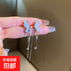 淡藍色蝴蝶流蘇優雅百搭耳釘女靈動冷淡風耳環小眾設計感耳飾 主圖款