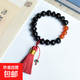 天然無(wú)患子菩提根原籽手串原創(chuàng  )diy手捻繞指柔念珠古流蘇生日禮物 無(wú)患子搭紅瑪瑙流蘇款禮盒裝