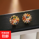 銅鍍18K金時(shí)尚彩虹煙花耳釘法式輕奢優(yōu)雅氣質(zhì)耳環(huán)滿(mǎn)天星 雛菊耳飾 18K金+彩色【原版定制耳堵】