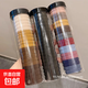 兒童莫蘭迪色系高彈力頭繩無(wú)縫不傷發(fā)發(fā)繩無(wú)痕布藝清新發(fā)飾 無(wú)縫發(fā)圈袋裝60根-黑+咖+莫蘭迪