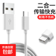 快充數(shù)據(jù)線type-c手機(jī)充電線雙typec安卓usb適用華為c to c小米o(hù)ppo榮耀vivo紅米手機(jī)pad三星一加 typec線2A快充1米 2條裝