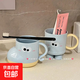 漱口杯家用可愛(ài)萌趣刷牙杯子兒童嬰童口腔護理用具 300ml# 藍帶腳（一個(gè)裝）