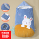 防驚跳新生嬰兒睡袋春秋冬季加厚款寶寶純棉多功能四季防踢被神器 藍耶兔【多拉鏈加棉加厚】-恒溫睡袋 110cm【建議4-15個(gè)月】