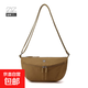 新款單肩包女通勤斜挎包時(shí)尚小包防水胸包簡(jiǎn)約尼龍布包百搭餃子包 焦糖色