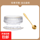 玻璃碗甜品碗冰激凌碗水果碗糕點(diǎn)盤(pán)碗茶餐廳專(zhuān)用冰粉碗燕窩碗 【加厚描金】甜品碗加杯墊加勺子