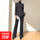 黛維亞高端西裝套裝女職業(yè)裝正裝秋冬新款時(shí)尚氣質(zhì)女神范工作服西 灰色西裝+闊腿褲 M 【建議95-105斤】