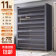 家用門(mén)口鞋柜收納神器省空間分層大容量不銹鋼制柜樓道入戶(hù)鞋架子 【5門(mén)11層】特厚120_35_176cm灰