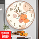 2025年新款大吉大利墻上靜音掛鐘客廳家用時(shí)鐘新中式中國風(fēng)餐廳 金 【升級6代機芯更靜音】-10英寸