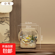 高透加厚魚(yú)缸 斗魚(yú)金魚(yú)缸帶底托一體型耐摔客廳懶人桌面生態(tài)缸 升級款小號底座魚(yú)缸【高透/久用不糊】