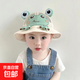 夏季寶寶帽子可愛(ài)青蛙嬰兒漁夫帽網(wǎng)眼防曬遮陽(yáng)男女童盆帽薄款透氣 可愛(ài)網(wǎng)紗青蛙-米色 建議年齡6個(gè)月-3歲