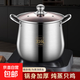 316高湯鍋不銹鋼大容量蒸鍋家用具電磁爐燃氣灶通用 24cm高湯鍋