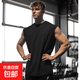婕姿芬GYM夏季健身運動(dòng)背心男透氣吸濕寬松訓練無(wú)袖速干坎肩短袖 黑色無(wú)logo L
