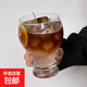 高顏值ins風(fēng)寬口玻璃冷飲美式咖啡杯果汁杯拿鐵杯啤酒杯威士忌杯 收腰飲品杯-1只