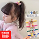 韓國東大門(mén)小熊植絨球球發(fā)圈女孩可愛(ài)百搭扎丸子頭馬尾辮高彈皮筋 主圖4件套