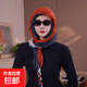 韓版漸變色時尚辮子圍巾清新甜美輕盈舒適優(yōu)雅少女氣質(zhì)防曬小披肩 米紅色