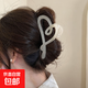 新款啞光大號愛(ài)心鯊魚(yú)夾女早春后腦勺簡(jiǎn)約發(fā)夾甜美抓夾風(fēng)頭飾兒童 果凍白