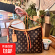 新款復古斜跨包大容量日常通勤百搭媽媽包氣質(zhì)單肩腋下女包包 棕色/