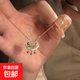 新款國風(fēng)祥云鎖項鏈平安吉祥高級輕奢小眾中式設計女鎖骨鏈 【祥云鎖銀色項鏈】