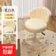 家用電腦椅化妝椅梳妝臺(tái)旋轉(zhuǎn)椅子美容美甲滑輪凳可升降靠背椅靜音 奶油白