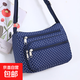 中年媽媽大容量布包手機包帆布包日韓新款女包單肩包牛津布斜挎包 藍色