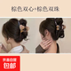 新款高級感超大號果凍色愛(ài)心抓夾女后腦勺盤(pán)發(fā)鯊魚(yú)夾發(fā)卡夾子頭飾 愛(ài)心+雙珠【兩個(gè)裝】