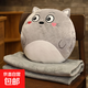 卡通辦公室抱枕被子兩用二合一靠枕汽車(chē)內靠墊多功能午睡毯子批發(fā) 龍貓 暖手抱枕35cm+加大毯(1.4*1.7m)