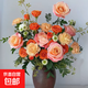 【混搭組合鮮花】花店同款康乃馨玫瑰百合配花基地直發(fā)七夕節禮物 5枝玫瑰+2-3枝多頭玫瑰+5枝康乃馨+隨機草1束